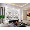 Белые цветочные 3d обои современные минималистичные обои гостиная спальня настенная роспись домашний декор