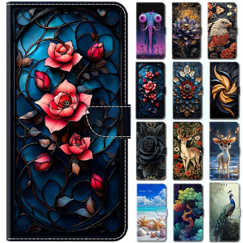 Чехол-кошелек с цветочным рельефом для Samsung Galaxy A57 A37 A17 A07 A27 A56 A36 A26 A16 A06 A55 A35 A25 Fundas Кожаный чехол-книжка