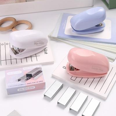 Степлер Pure Color Marshmallow, набор из 1000 скоб, мини- и портативный переплет, офисные переплетные инструменты, школьные принадлежности