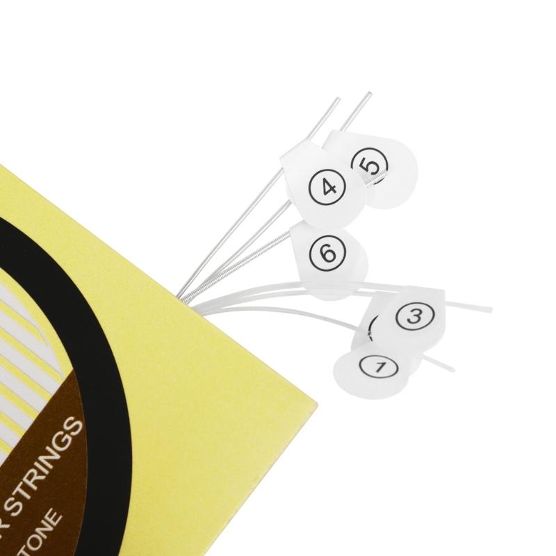 6Pcs Acoustic Guitar Strings Nylon Core Classical Guitar Strings Set .028-.043