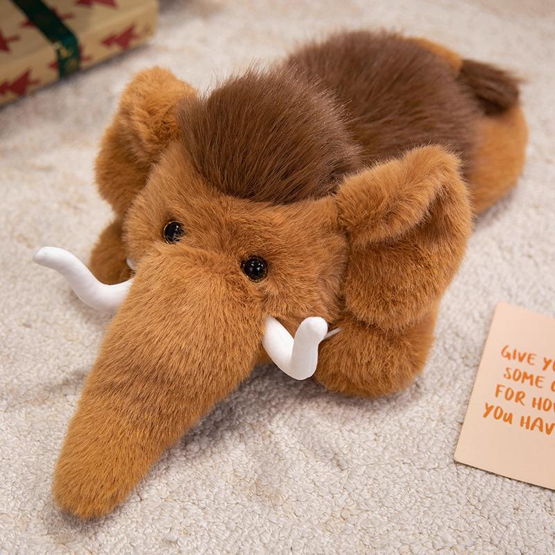 Cute Simulation Mammoth Elephant Doll Plush Toy Lying Down Baby Elephant Doll Children'S Company Soothing Cloth