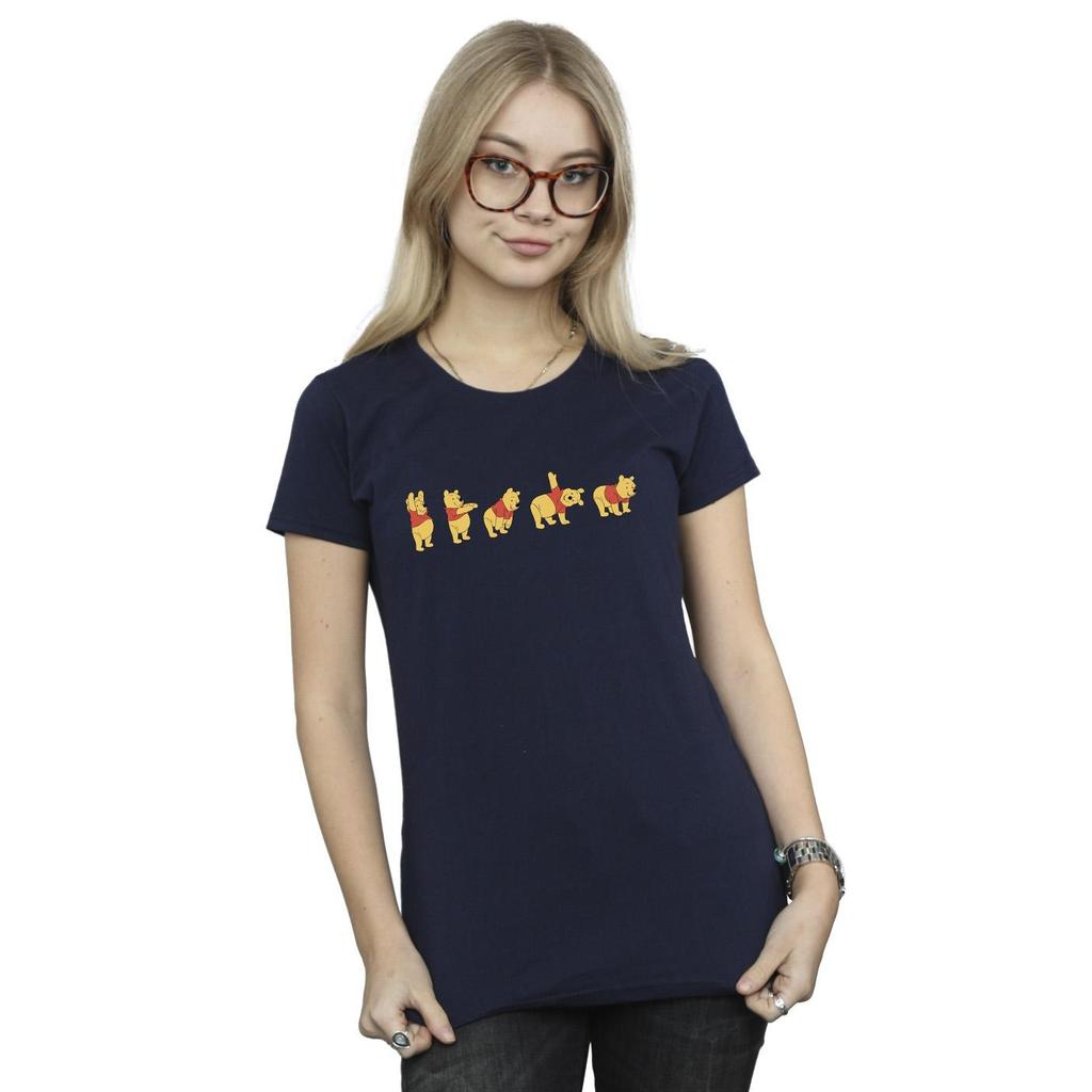Disney Womens/Ladies Winnie The Pooh Stretching Cotton T-Shirt