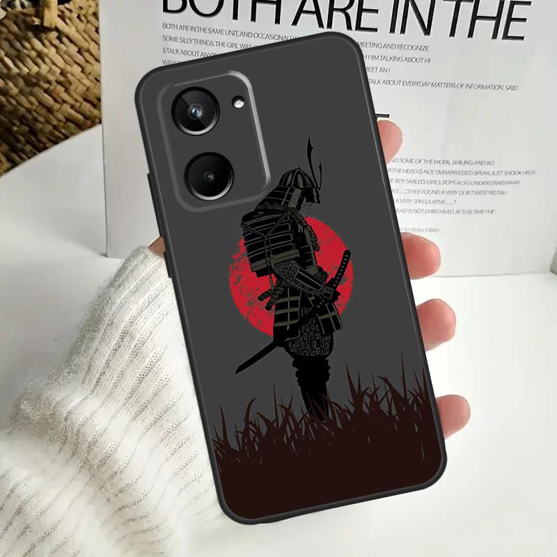Японский воин-самурай Чехол Для Realme 9 10 11 12 Pro Plus GT5 GT Neo5 C21Y C25s C30 C31 C33 C35 C51 C53 C55 C67