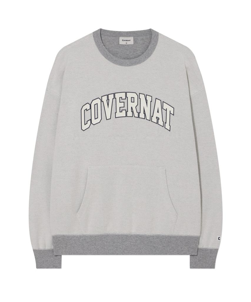 COVERNAT Inside Out Arch Logo Sweatshirt Melange Gray