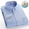 Formal Business Dress Shirts 100% Cotton Men's Long Sleeve Oxford Shirt Cotton Casual Collared Shirt