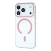 For iPhone 17 Pro Max Magnetic Case Clear PC Phone Back Cover with Metal Buttons