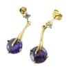 [N9251] - Gold Plated 'Sissi' Golden Amethyst Earrings