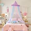 Rainbow Bed Canopy for Girls Dreamy Kids Princess Dome Bed Tent Breathable