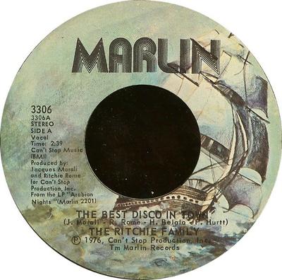 7-дюймовая пластинка RITCHIE FAMILY - The Best Disco In Town 3306 Marlin 1976 US Соул/Фанк Б/У