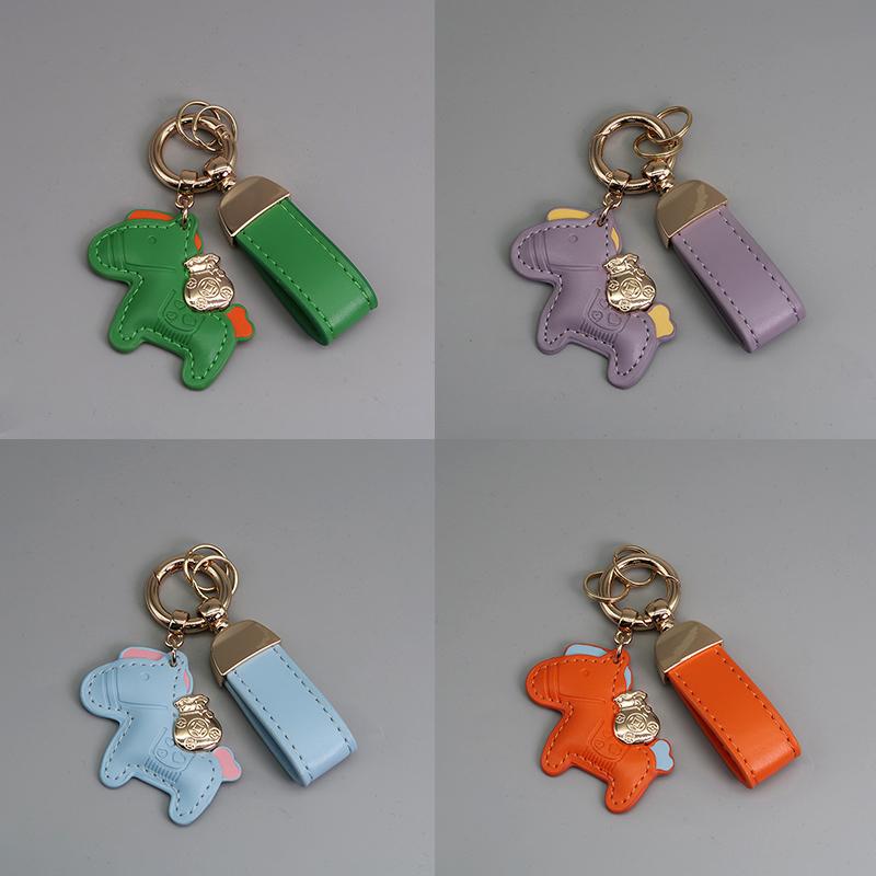 Женские модные брелки, аксессуары с подвесками в виде пони, брелок из искусственной кожи с лошадью, милый брелок для ключей в виде сумки