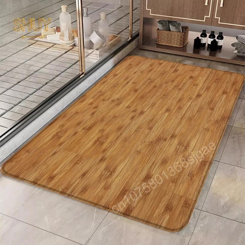 Коврик для двери с рисунком под дерево, ковер для ванной комнаты, кухонный вход, нескользящий диван для гостиной, декоративные коврики для ног для дома, детский коврик для ползания