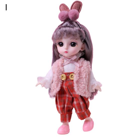 Игрушка для кукол 6 дюймов Изысканный Прост в уходе Удобный на ощупь 44204 Кукла с большими глазами для развлечений