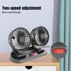 Car Fan 5V Electric Auto Cooling Fan for Dashboard 360 Degree Rotatable Dual Head Stepless Speed Air Fan for Sedan SUV RV V4W4