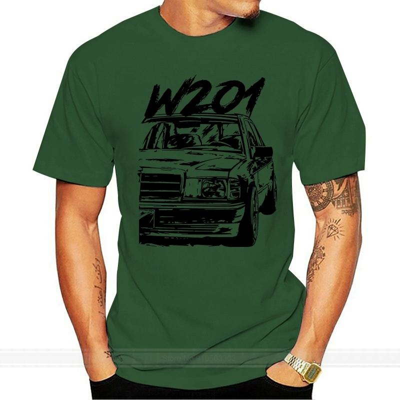 Anime W201 190e Casual New Arrival Tee Shirt Man Fashion Crewneck TShirt Fashionable  Cotton