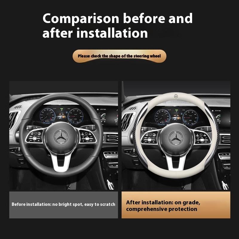 Car Anti-Slip Carbon fiber Steering Wheel Cover For Lexus RX300 RX450 LS500h GS300 IS300 CT200h LX570 ES250 ES260 ES300 NX UX GX