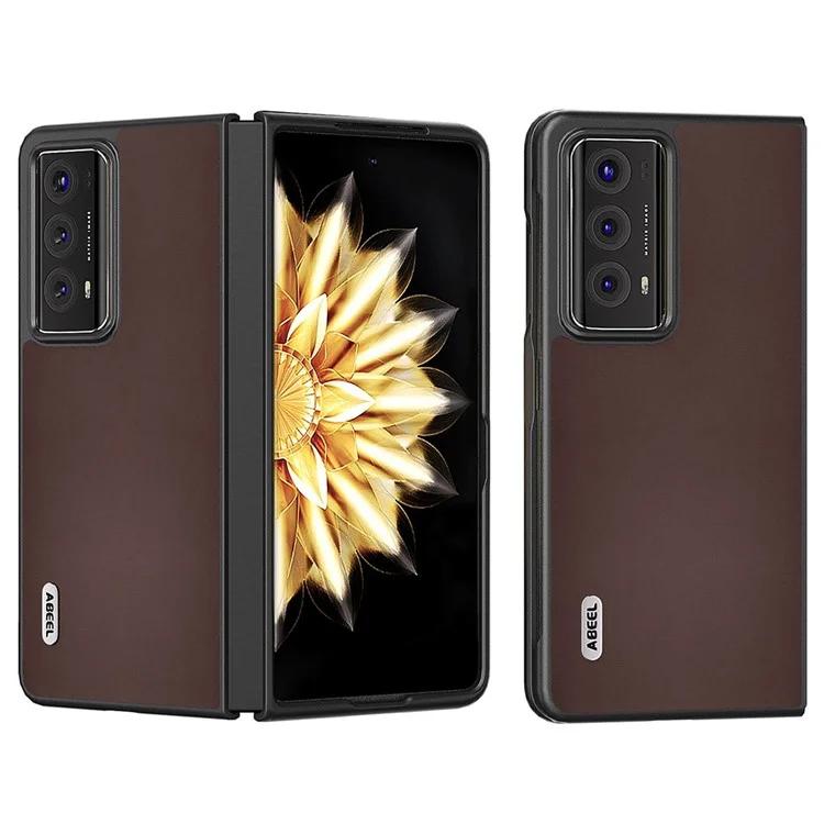 Чехол для ПК из натуральной коровьей кожи с текстурой наппа для Honor Magic V2 5G, ультратонкий защитный чехол для телефона