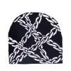 Acrylic Style Street Knit Hat For Men And Women With Letter Chain Embellishments