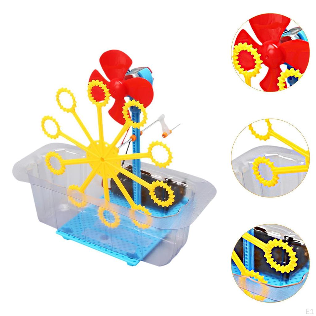 Science Experiment Kits Hand Crank Bubble Maker Model Small Inventions Educational DIY Technology