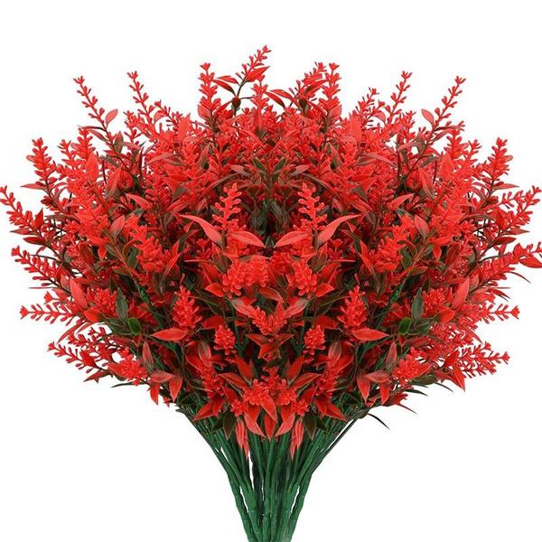 10PCS Artificial Lavender Flower, Outdoor Lavender Flower Plastic Plant, Artificial Flower Artificial Plant, Home Porch Home Decoration