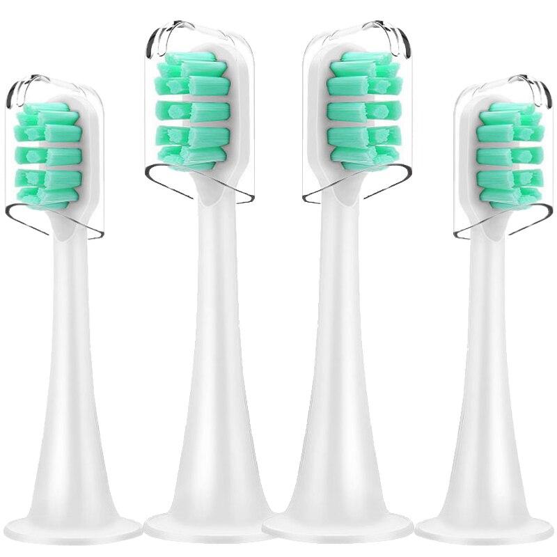 Сменные насадки для зубных щеток Xiaomi MiJia T300 и T500 поставляются с насадками для зубных щеток