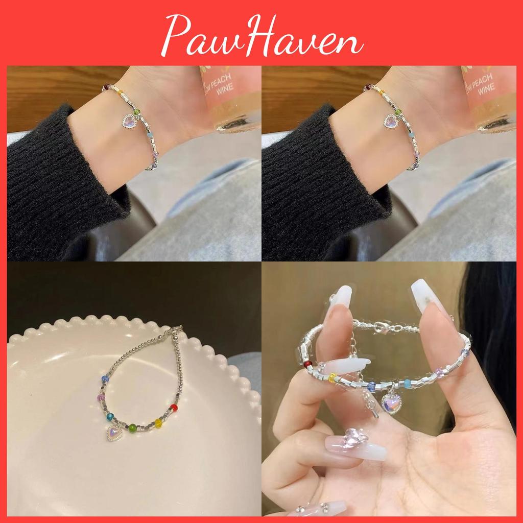 Трендовые парные браслеты в форме сердца для женщин, летний дизайн высокого класса