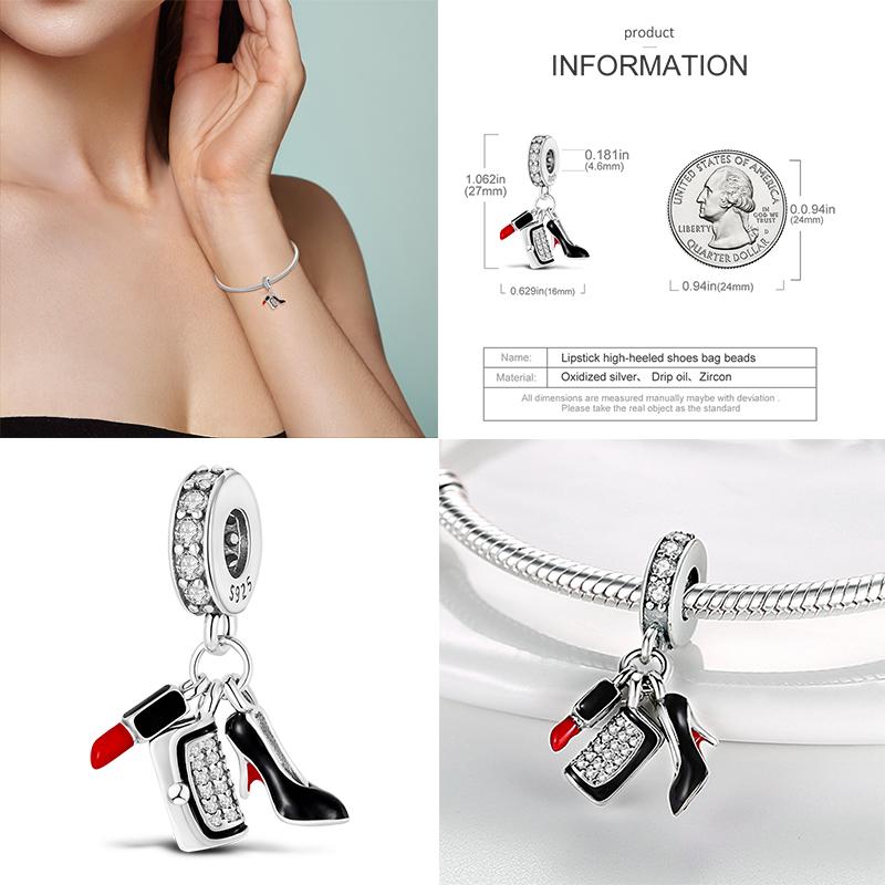 925 Стерлинговое Серебро Красочный Ловец Снов Светящийся Светлячок Подарок Самолет Земля Шармы Подходят Оригинальный Подвеска DIY Изготовление Ювелирных Изделий