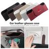 kycp1 Car Glasses Box Leather Eyeglass Case Sun Visor Lenses Holder Accessories For Mitsubishi Outlander Lancer Cross Colt Xpander
