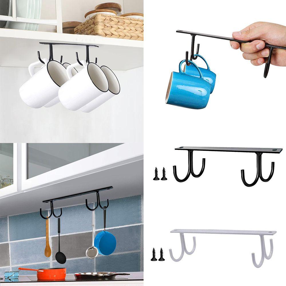 Drainer Drying Rack Cabinet Hook Kitchen Organize Storage Rack Holder Metal Mug Holder Cup Rack