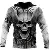 Men's Fun 3D Skull Printed Men's Hoodie Autumn/Winter New Sportswear Hip Hop Trendy Street Wear Casual Loose Hoodie Fashion Top