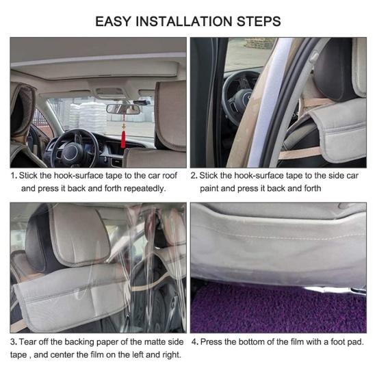 1,4x2 м прозрачная защитная пленка для автомобильной такси, изоляционная перегородка, защита от капель