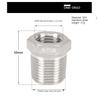 1/8" 1/4" 3/8" 1/2" 3/4" 1" 1-1/4" NPT наружная резьба к внутренней резьбе 304 нержавеющая сталь переходная втулка переходной фитинг соединитель