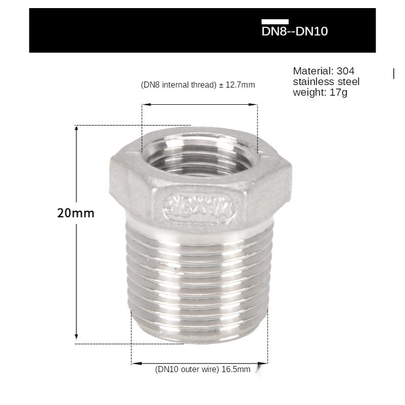 1/8" 1/4" 3/8" 1/2" 3/4" 1" 1-1/4" NPT наружная резьба к внутренней резьбе 304 нержавеющая сталь переходная втулка переходной фитинг соединитель