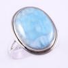 Natural Republic Larimar Gemstone Handmade 925 Sterling Silver Ring S.10" K8a01