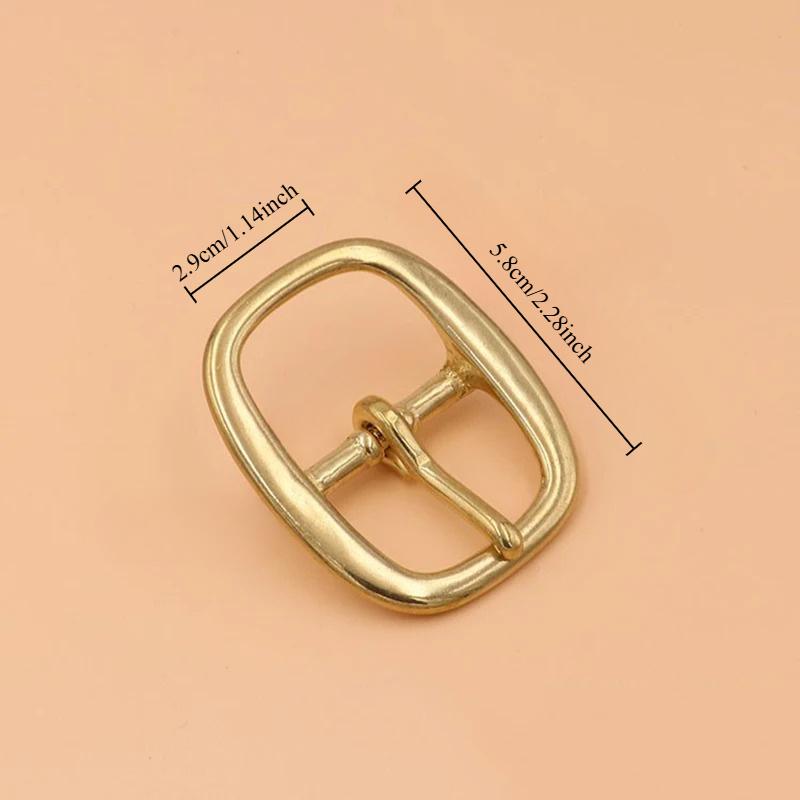 Brass Tri Glide Belt Buckle Middle Center Bar Buckle Single Pin Oval for Leather Craft Bag Strap Horse Bridle Halter Harness
