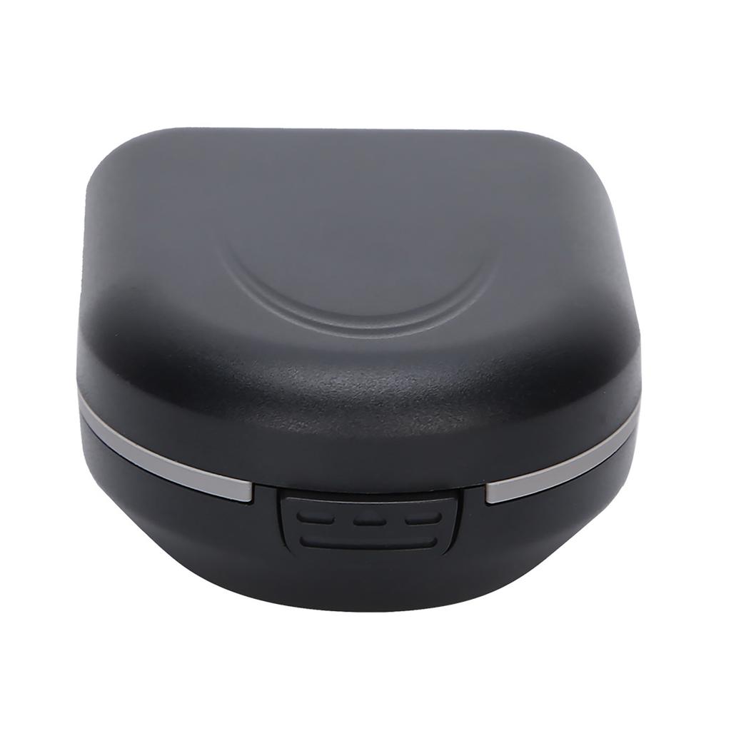 Hearing Aid Storage Box Behind‑the‑Ear Hearing Aid Case Waterproof Portable Drop Resistance Hearing Aid Storage Box Black