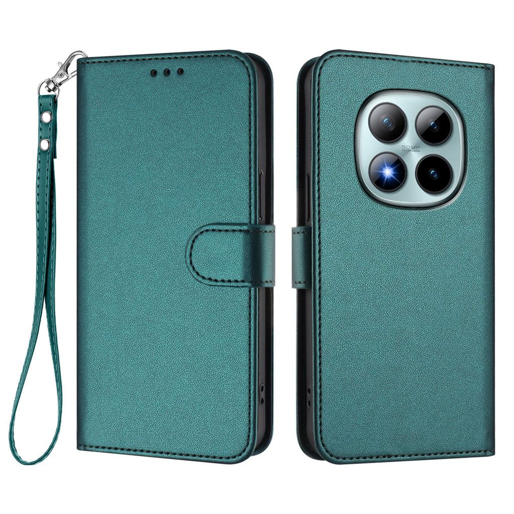 For Xiaomi Redmi Note 15 Pro+ 5G Leather Case Wallet Stand Phone Cover with Wrist Strap