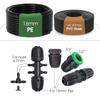 20FT 1/2" Hose 5G Dual Frequency Garden Irrigation Timer Kit 1/4" Adjustable Sprinkler Remote Control Automatic Watering System