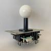 SANWA Denshi Joystick Lever, PCB Type, White, Flat Metal Plate with Shaft Cover, JLX-TP-8YT-SK-W