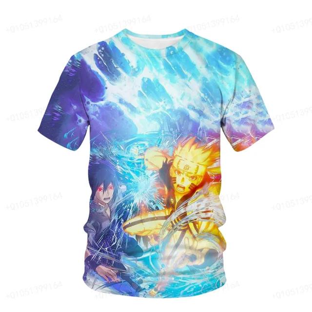 Naruto Breeze Adult Unisex Nine Tailed Demon Fox Kurama Printed T-shirt 3d
