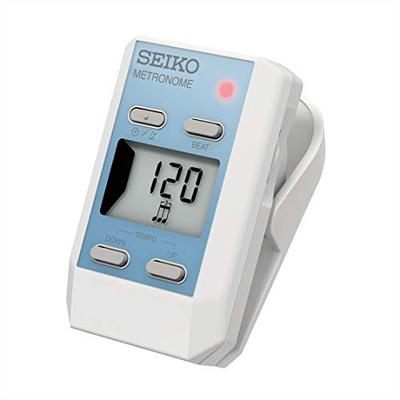 Seiko Metronome Clip Type Digital Aqua Blue DM51L Громкость можно регулировать и отключать с помощью поворотного регулятора громкости