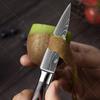 3pcs Stainless Steel Multi-purpose Knife Extremely Thin Sharp Fruit Knife Santak Carving Knife Color Tree Grain Handle Kitchen Quality Knife Set
