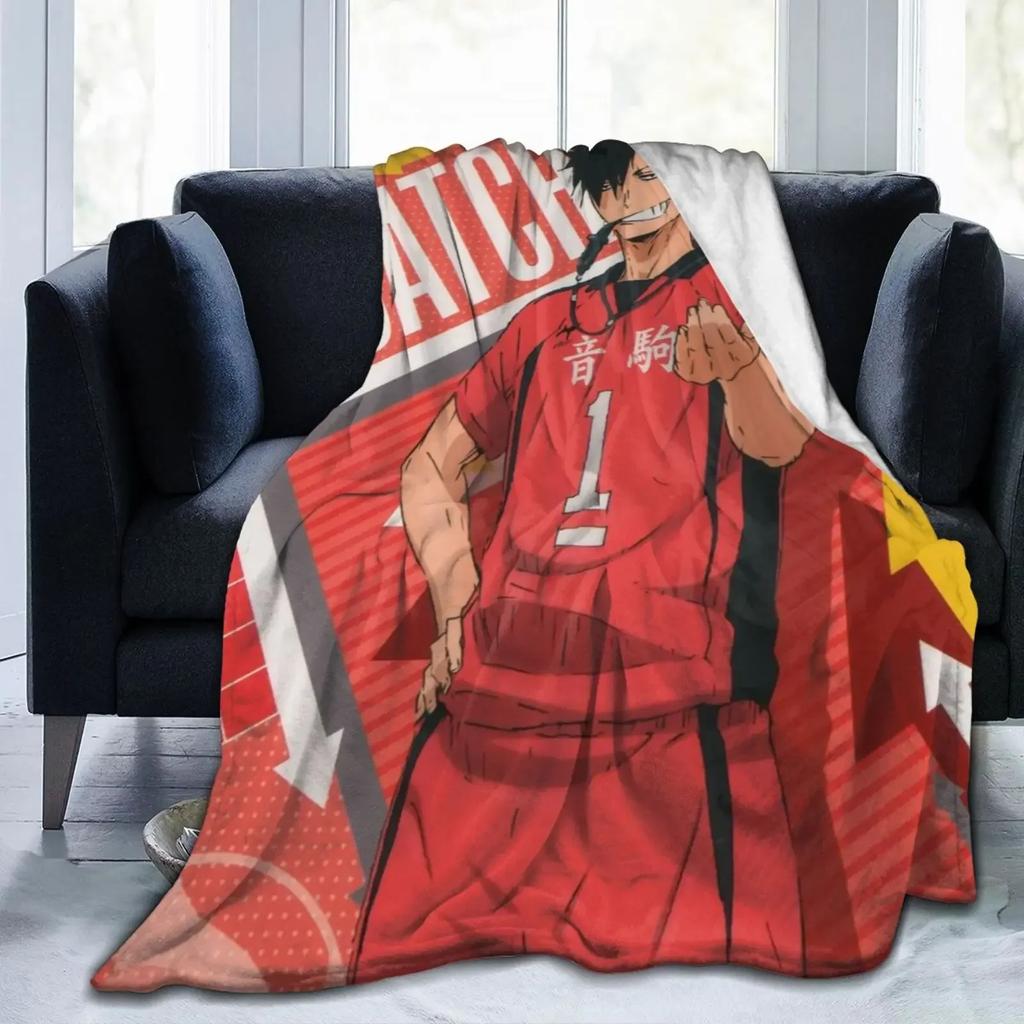 Super Soft Light Weight Throw Blanket Tetsuro Kuroo Haikyuu Summer Quilt for Bed Couch Sofa