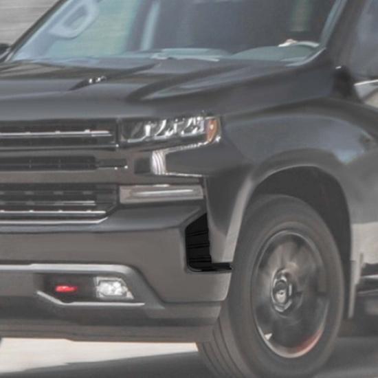 Black Front Bumper Fog Light Lamp Cover Trim For Chevy Silverado 1500 -