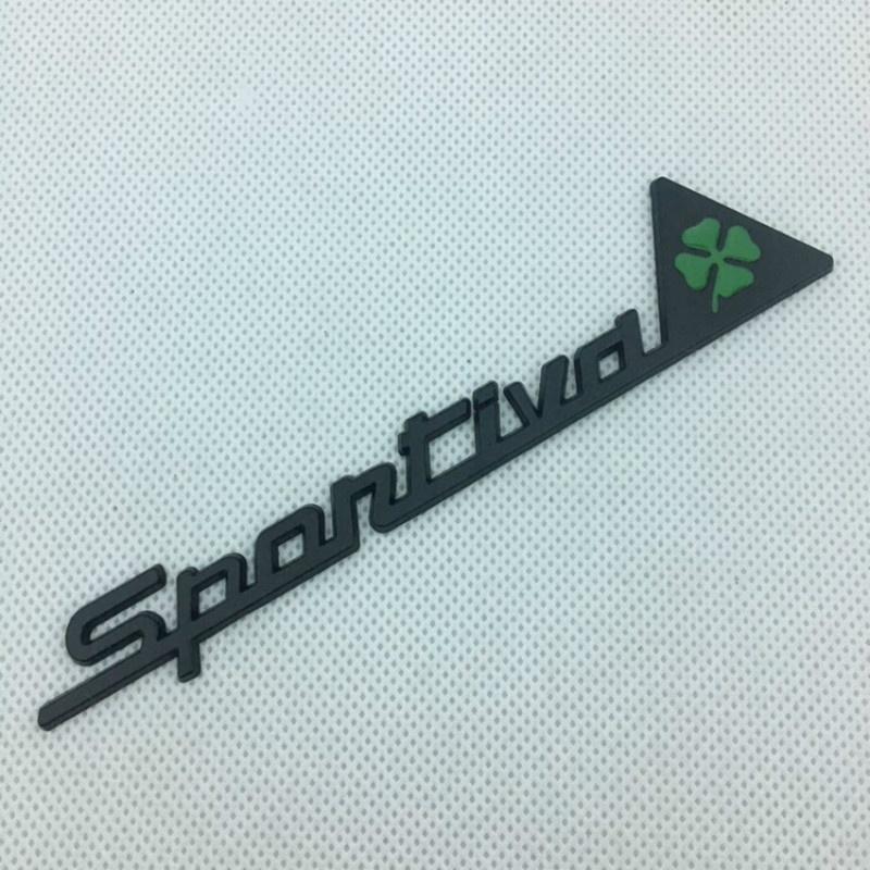 Metal Sportiva Quatrefoil Green Delta Car Side Fender Emblem Badge Sticker Decal for A-lfa Ro//meo 4C 8C 156 166 159 Giulietta Spider GT