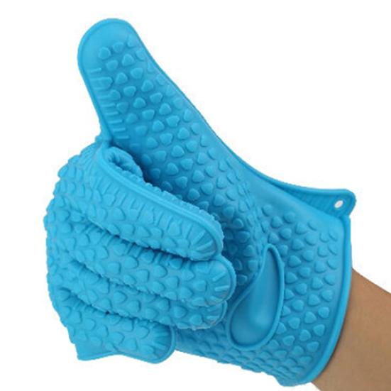 Silicone Kitchen Heat Resistant Glove Pot Holder Baking BBQ Cooking Oven Mitt