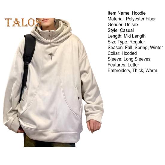 Унисекс Осень Зима Толстовка Однотонный Вышитые Буквы Длинные Рукава Эластичные Манжеты Подол С Капюшоном Свободный Повседневный Повседневный Спортивный Топ