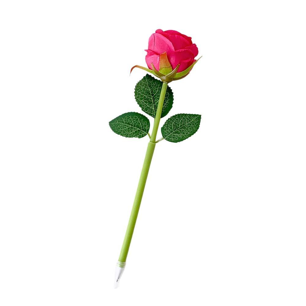 Fake Rose Artificial Flowers Ballpoint Pen Writing Smoothly Signature Pen Office School Supplies