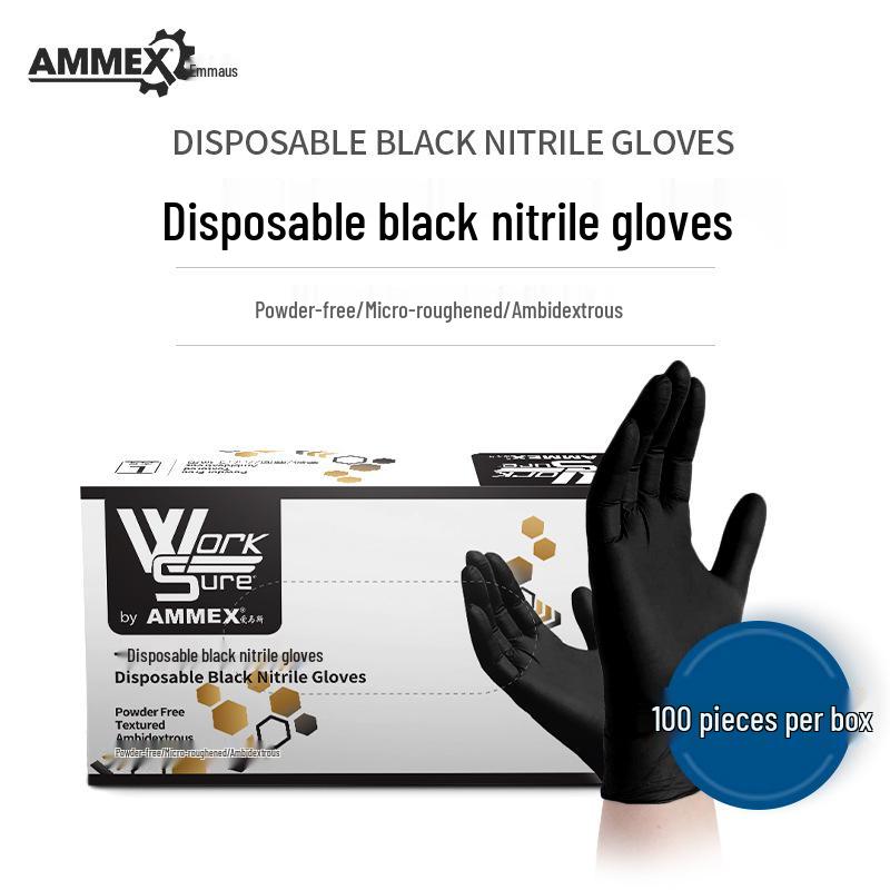 Aimas Blue Nitrile Disposable Protective Gloves – Thick, Durable, Food-Safe Inspection Gloves