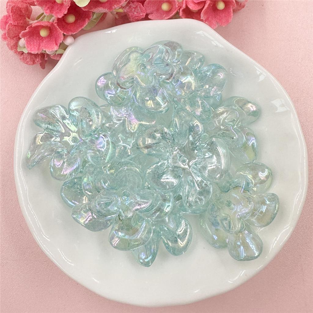 10 шт. 22,5*23,5 мм акриловые цветочные бусины, цепочка для мобильного телефона, чехол «сделай сам», аксессуары для волос, материал ручной работы