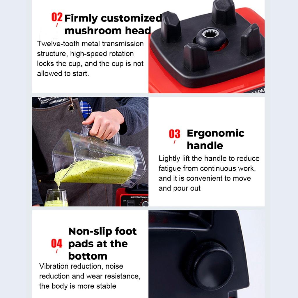 2,5 л, 4500 Вт, дробилка для смузи, кухня, не содержит бисфенола А, профессиональный сверхмощный коммерческий блендер с таймером, миксер, соковыжималка, еда